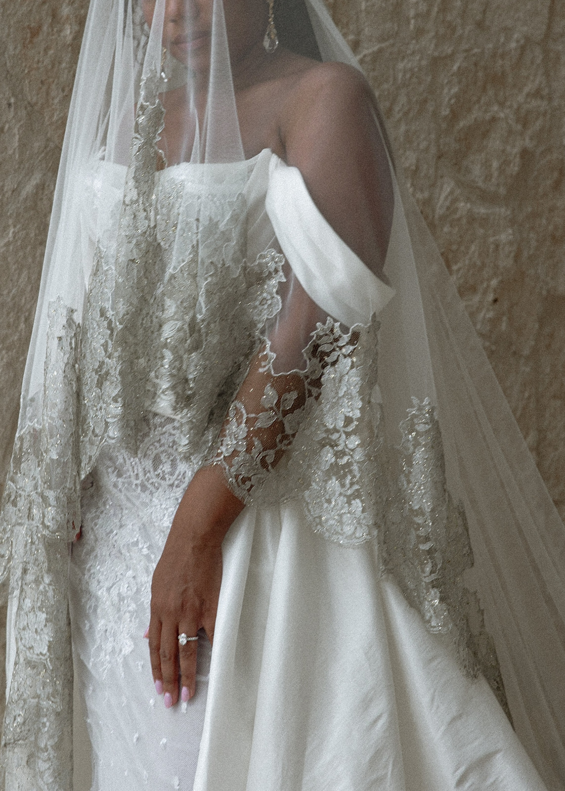 Lauren in a wedding dress