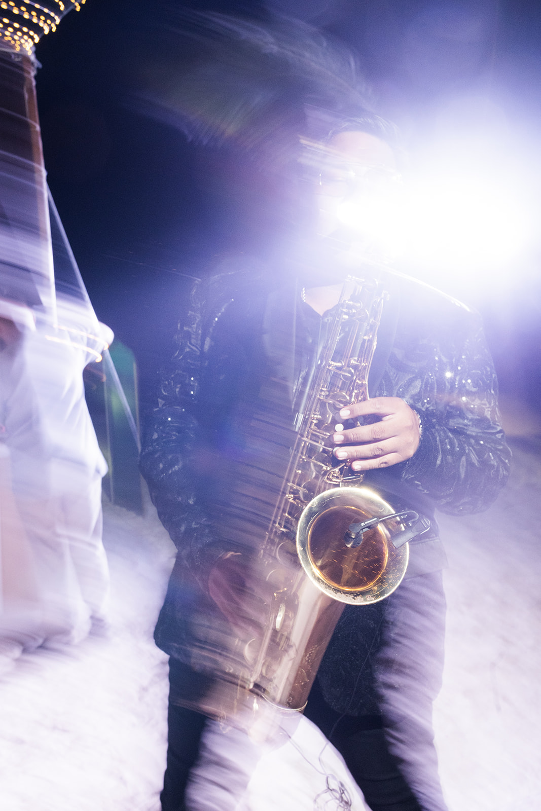 a person playing a saxophone